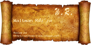 Waltman Róza névjegykártya